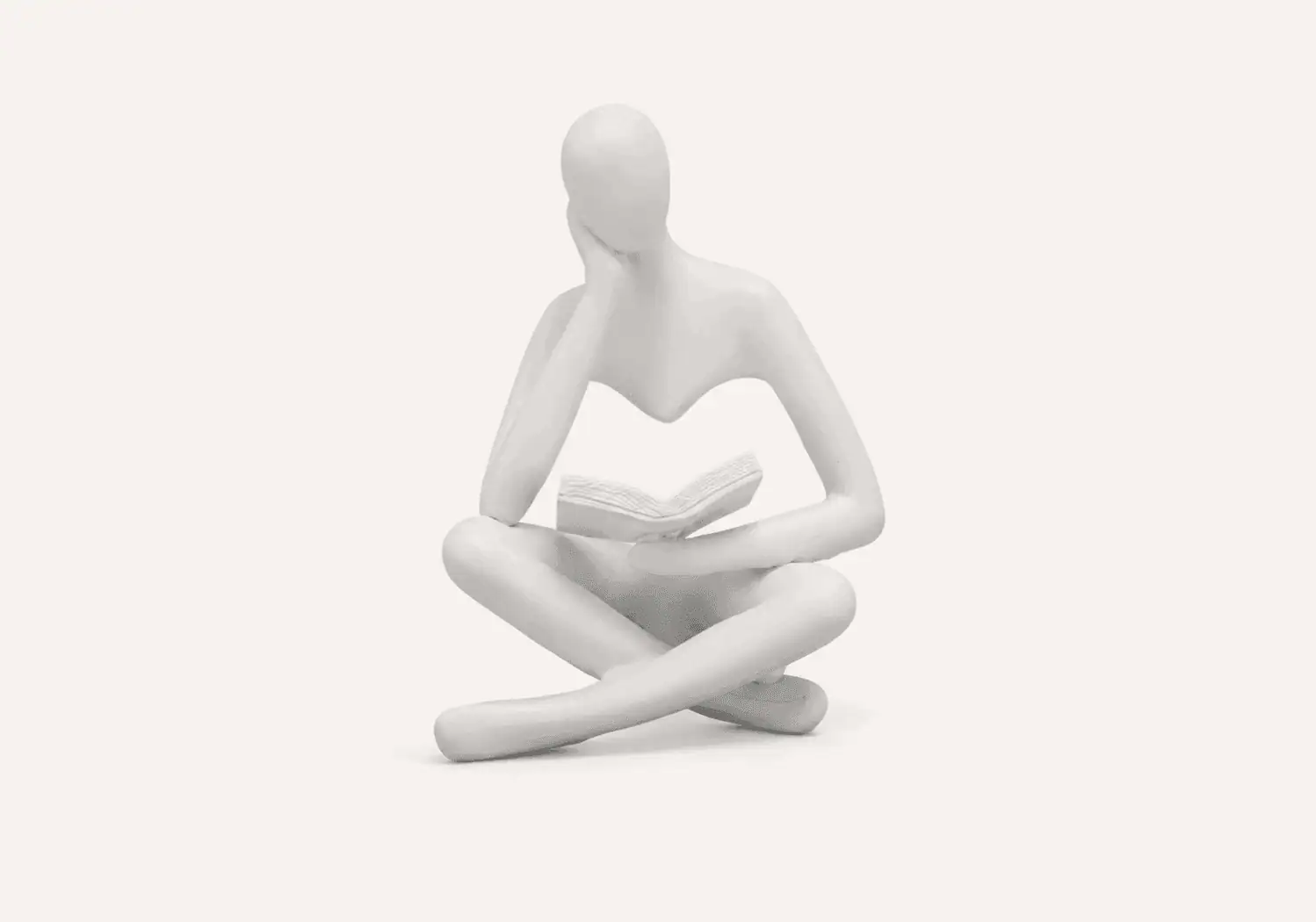 Ilustração minimalista de pessoa lendo livro, representando reflexão, autoconhecimento e psicanálise
